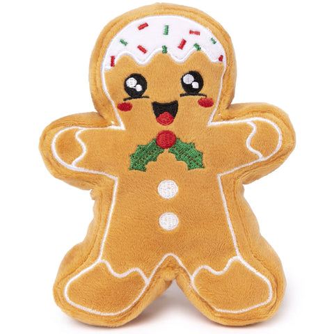 Fuzzyard Fred the Gingerbread Dog Toy | Front Image